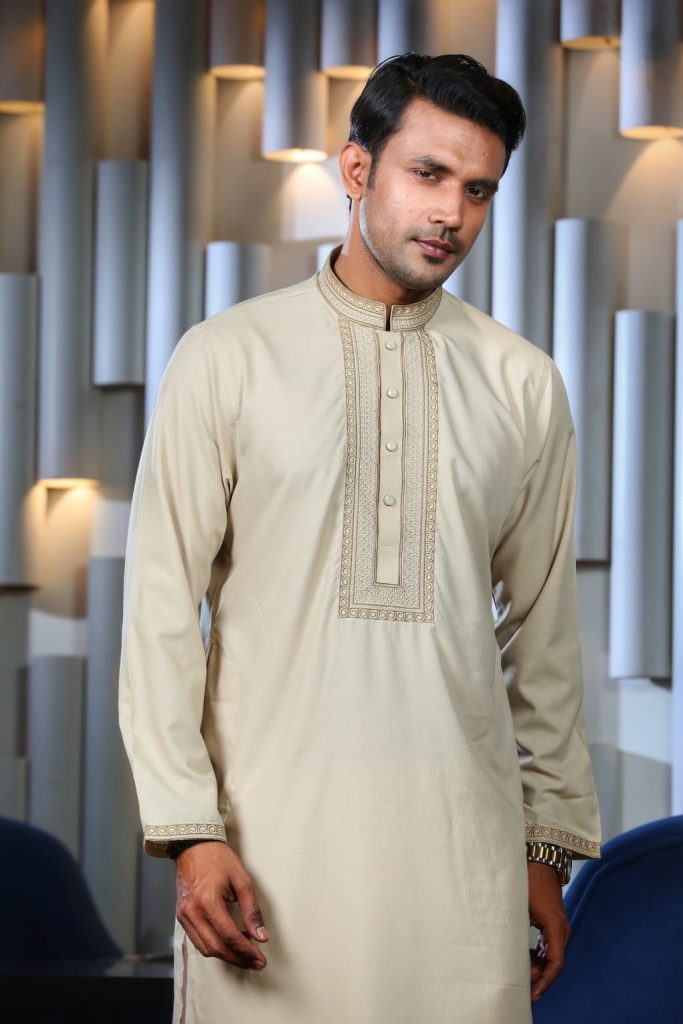 Luxury Original Pakistani Panjabi with Box – Premium Jacquard Cotton Embroidery Panjabi | EHAB MART